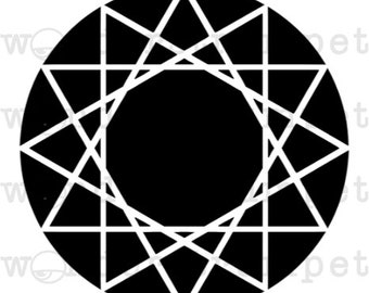 Dodecagram Sacred Geometry Stencil