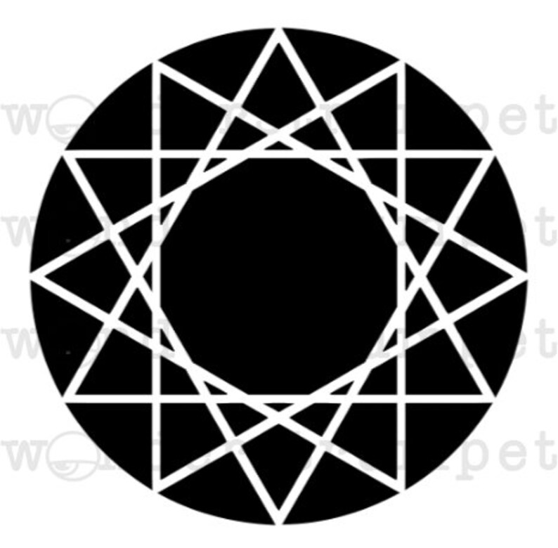 Dodecagram Sacred Geometry Stencil image 1