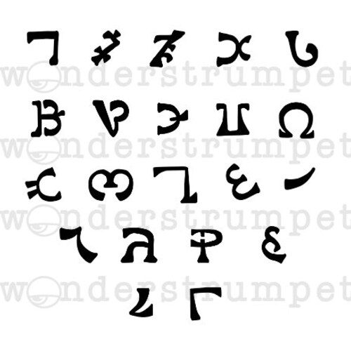 Witchy Grimoire Stencil Series: Alphabet of the Magi Script - Etsy
