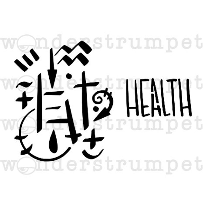 Witchy Sigil Stencil Series: Health image 1