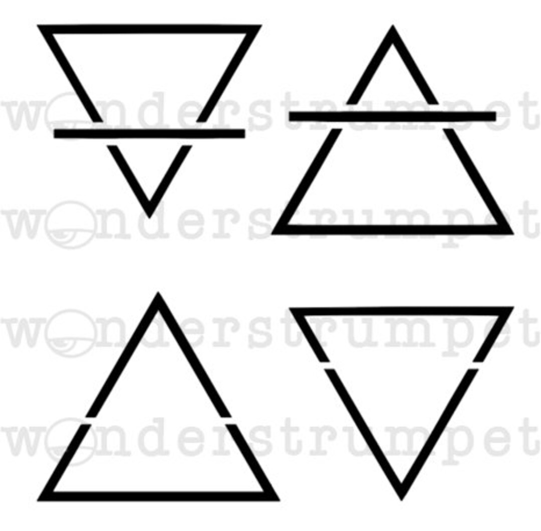 Simple Elemental Symbols Stencil Etsy