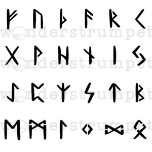 Witchy Grimoire Stencil Series: Elder Futhark Runes Stencil