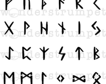 Witchy Grimoire Stencil Series: Elder Futhark Runes Stencil