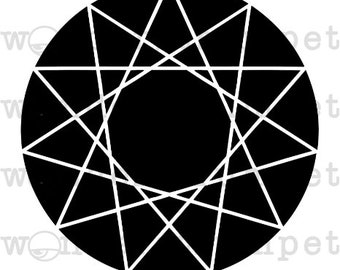 Hendecagram Sacred Geometry Stencil