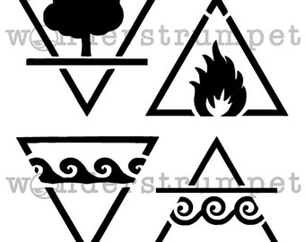 Witchy Grimoire Stencil Series: Elements