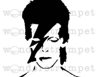 Bowie Face inspired Stencil