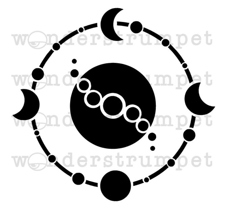 Moon Phase Crop Circle Stencil
