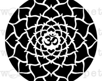 Sahasrara Crown Chakra Mandala Stencil