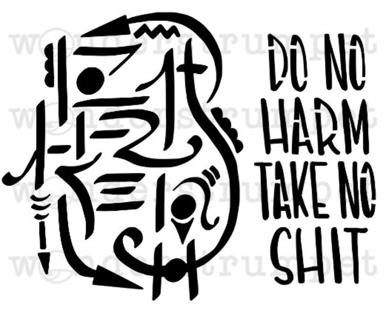 Witchy Sigil Stencil Series: Do No Harm, Take no Sh NSFW image 1