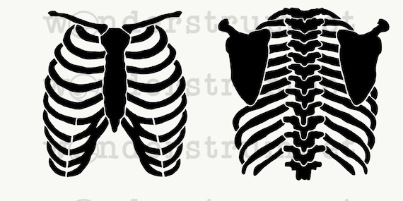 Full Rib Cage Stencil Set Etsy