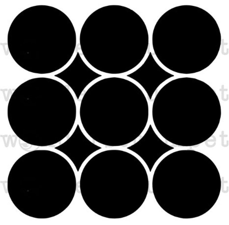 Large Circle Grid Stencil image 1