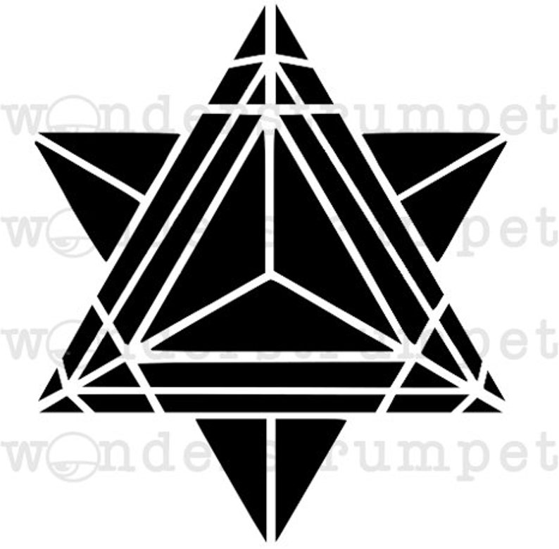 Merged shapes Sacred Geometry Stencil image 1