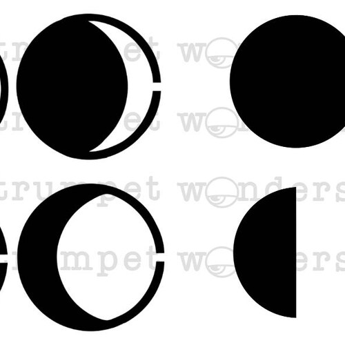 Circular Moon Phases Stencil - Etsy
