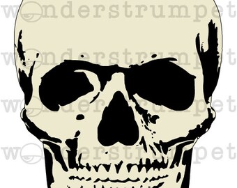skull stencil etsy