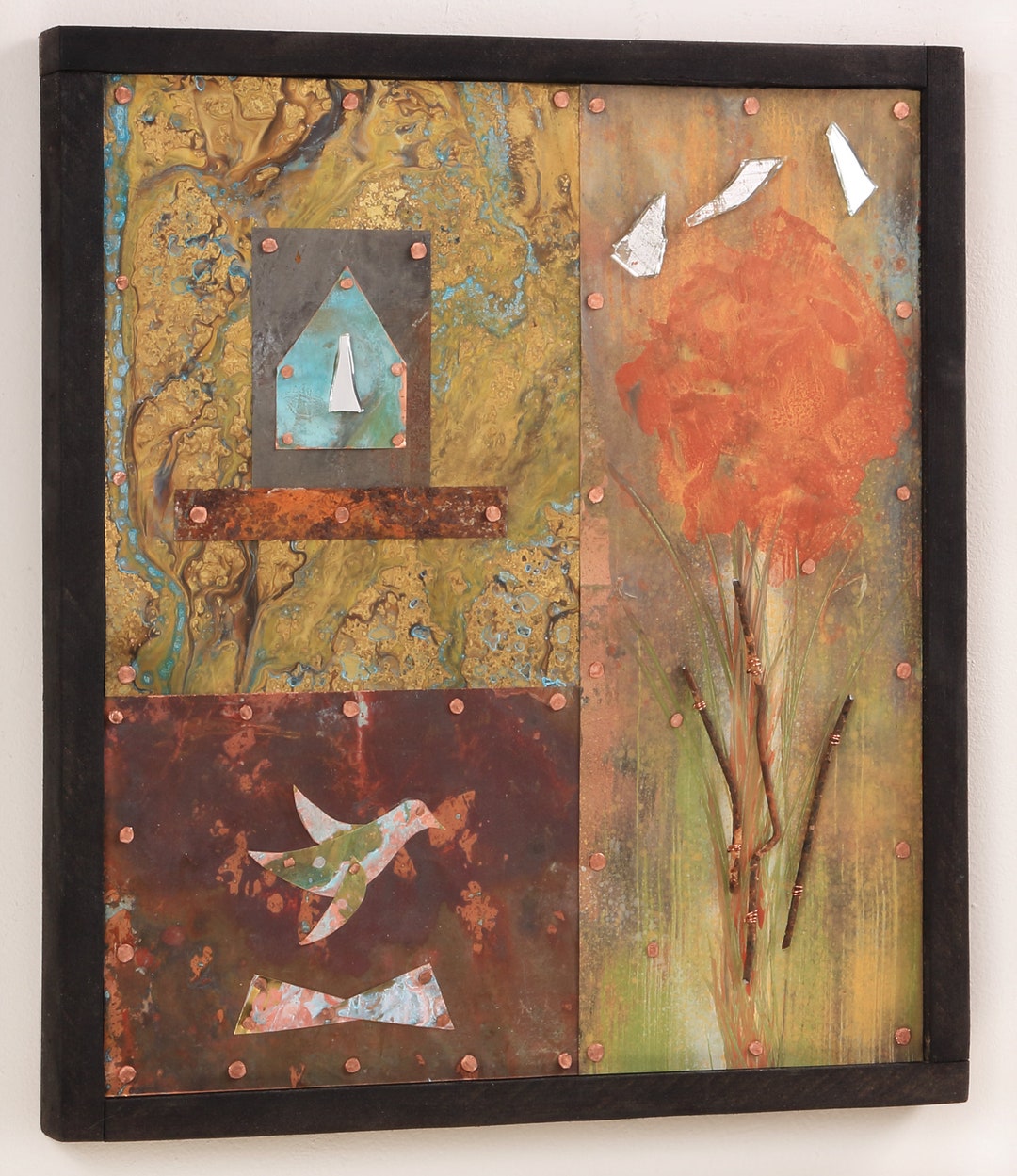 View of Landscape Detail #7 , Mixed Media Mural - Etsy