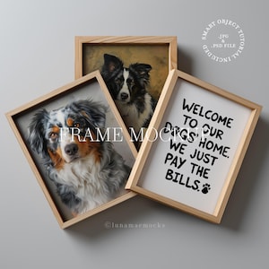 Triple Frame Wall Art Mockup, Stacked 3 Design Frame Poster Mockup, Unique .PSD Frame Template, Simple Poster Mockup, Wall Art Templates
