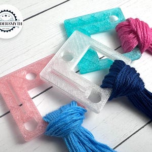 Thread Floss Drops for sewing 3D Printed Cross Stitch Accessories Embroidery and Needlework Cat design Gift for Crafter