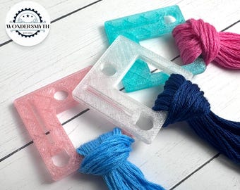Thread Floss Drops for sewing 3D Printed Cross Stitch Accessories Embroidery and Needlework Cat design Gift for Crafter