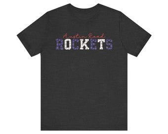 Shirt mascotte Rockets voor leraren Aanpasbare schoolnaam Terug naar school