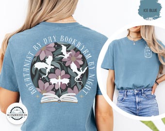 Dragon Book T-Shirt: Botanist By Day, Bookworm By Night