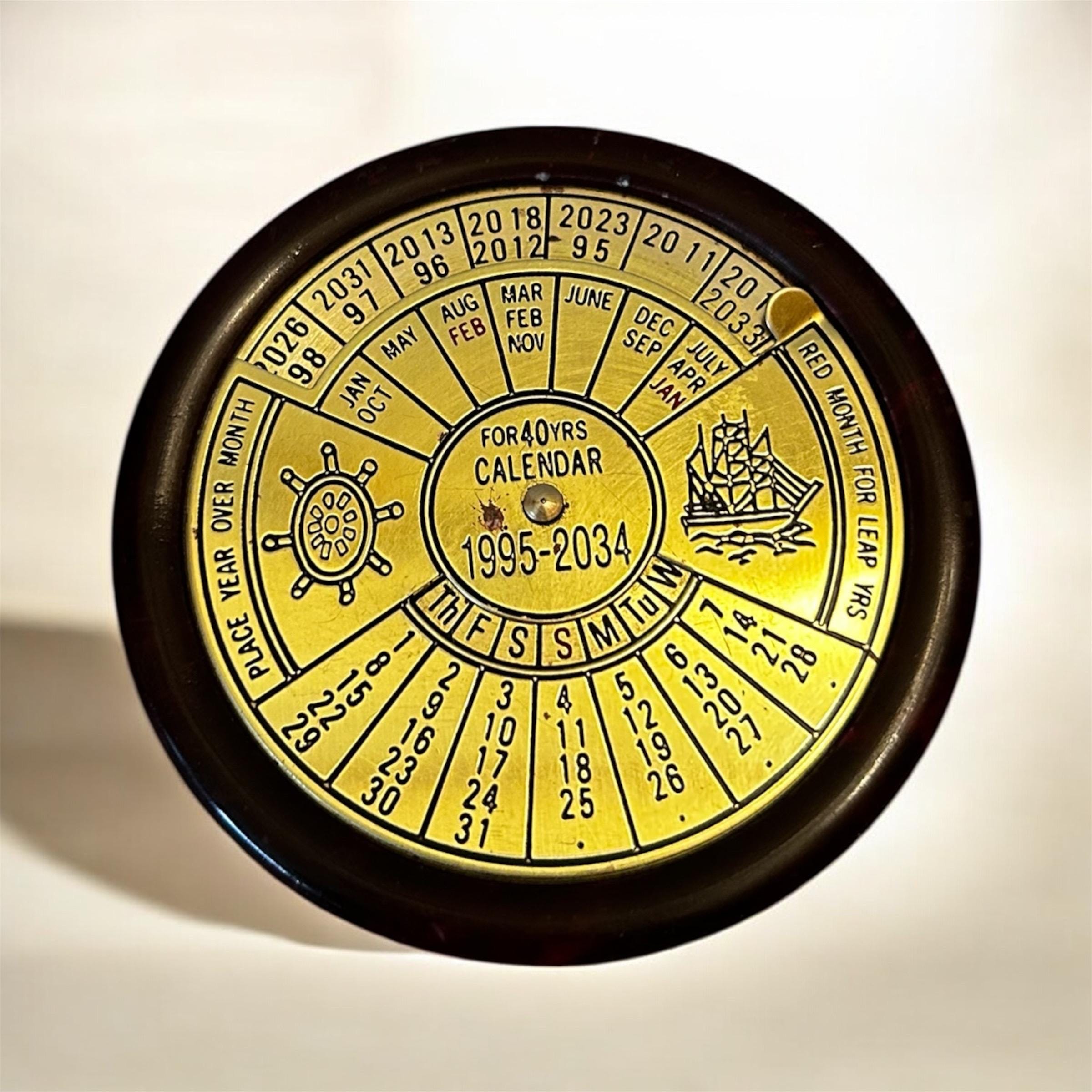 Brass Perpetual Calendar - Etsy