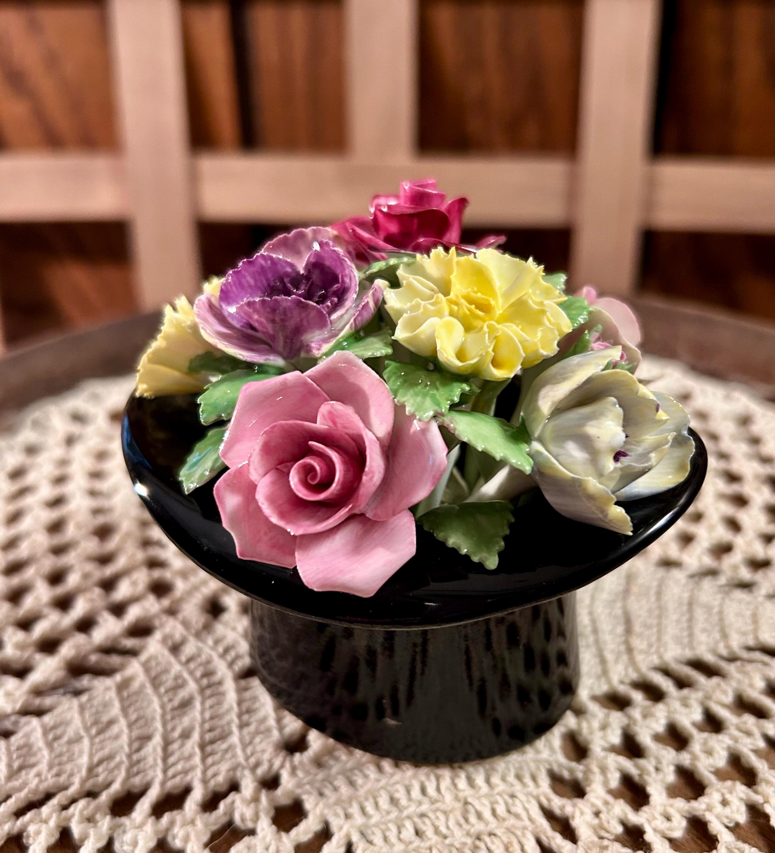 gj13 Royal Adderley 陶花 薔薇 バラ 置物 インテリア オブジェ