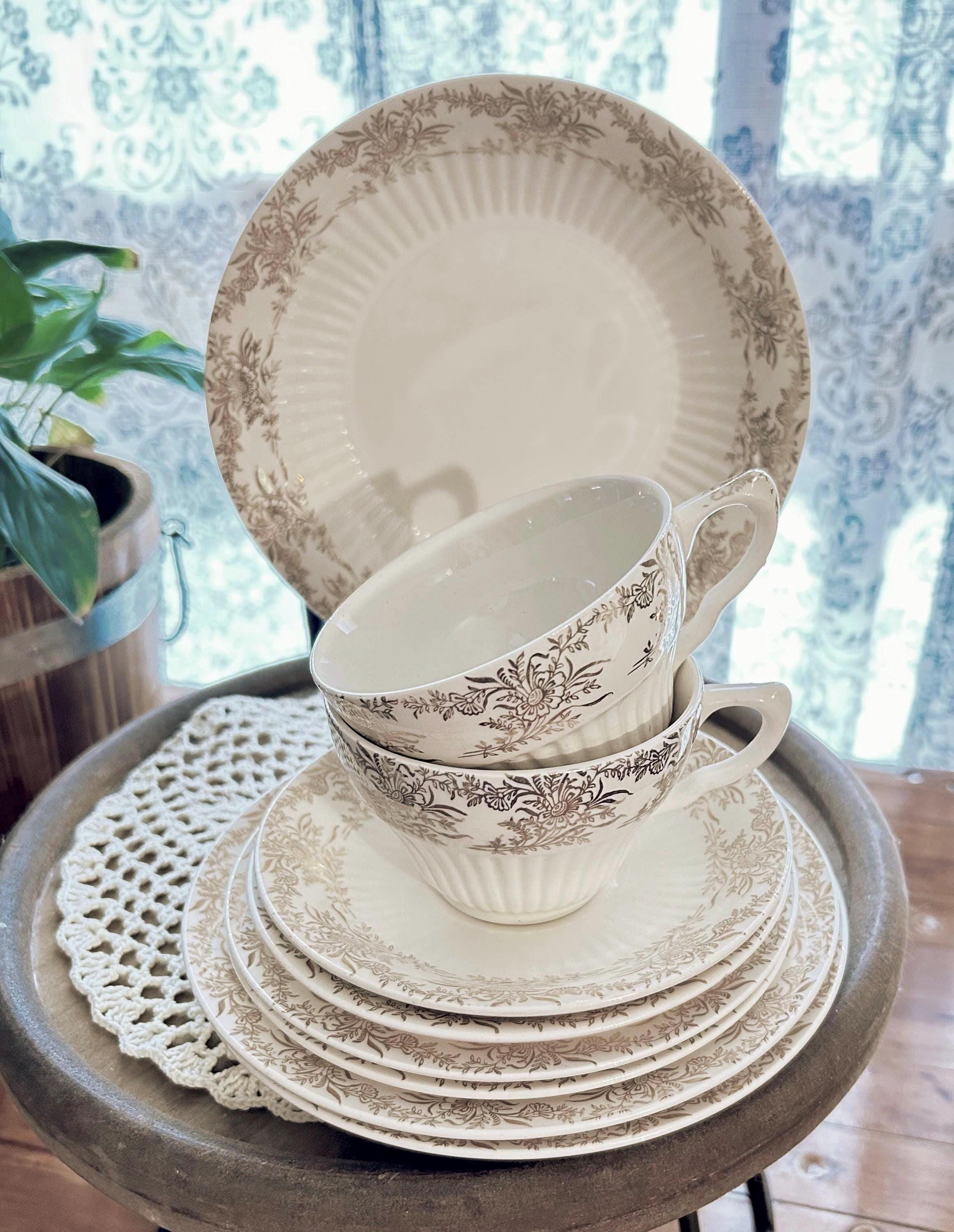 22k Gold China Set - Etsy
