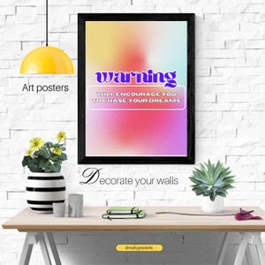 Juego de 3 impresiones de arte mural motivacionales / Pósteres de descarga digital / Citas inspiradoras para la decoración del hogar y la oficina
