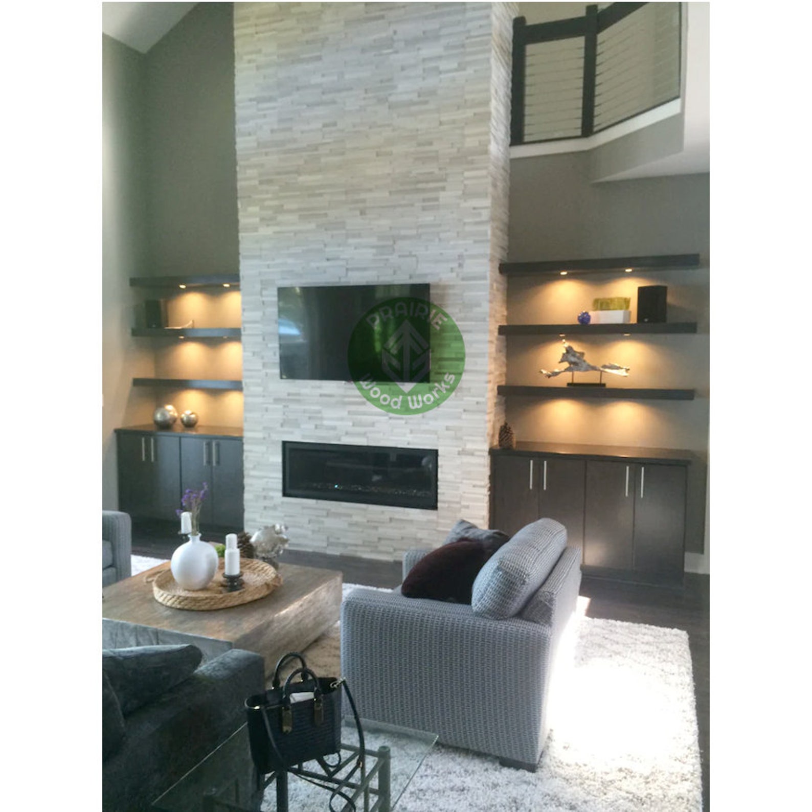 RAW Wood Floating Shelf With Led Lights Unstained Farmhouse Etsy Canada