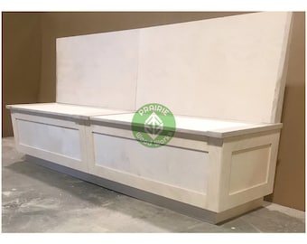 Unfinished Shaker Bench: Kitchen Banquette Seating with Storage