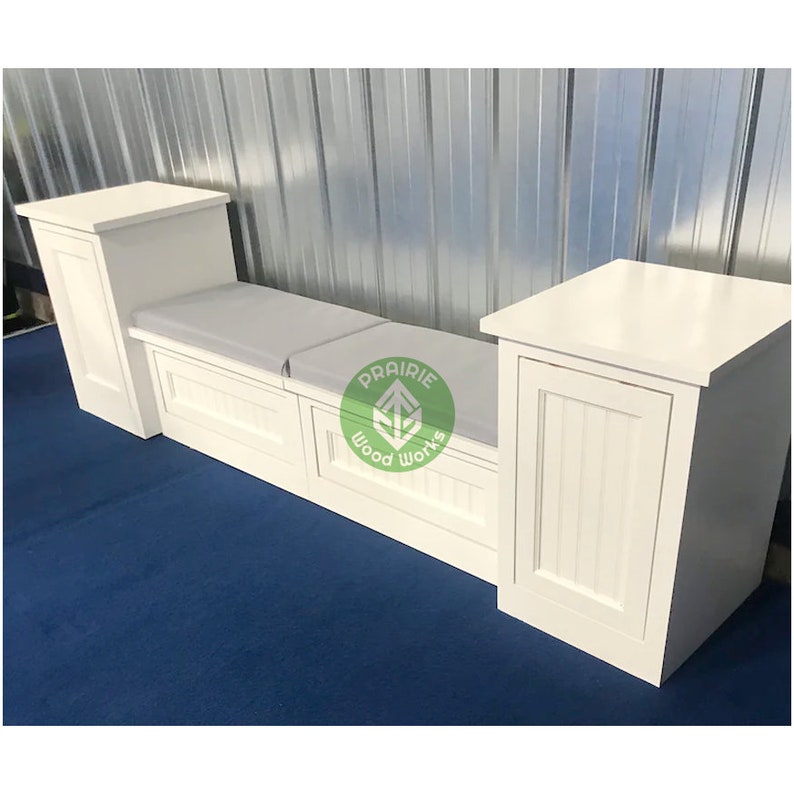 Banquette Bench Nook Window Bench Seat with Storage Drawers No Finish image 3