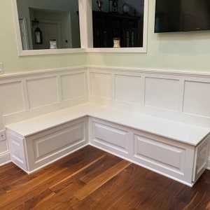 Banquette- Corner Bench Seat Kitchen Nook with  Storage Drawers- Kitchen Island Bench Storage