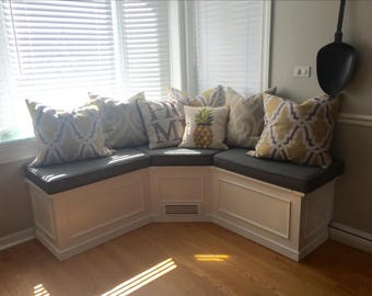 Angled Corner Bench Seat with Storage