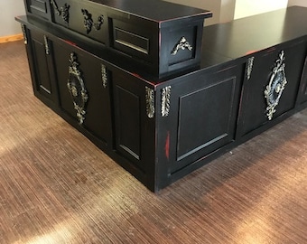 Custom Reception Desk-Raw and Unfinished Wood