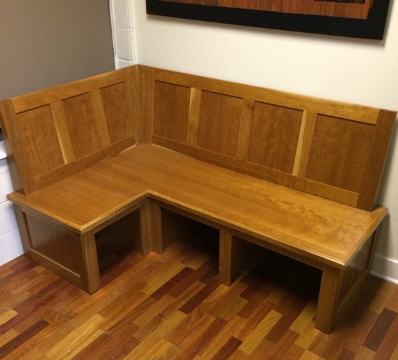 Cherry Banquette Corner Bench Seat Raw Unfinished Unstained Etsy