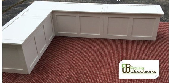 Unfinished Raw Banquette Corner Bench Seat Without Lids And Etsy
