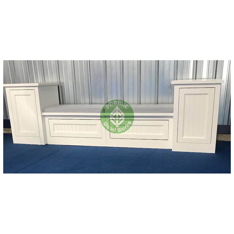 Banquette Bench Nook Window Bench Seat with Storage Drawers No Finish image 5