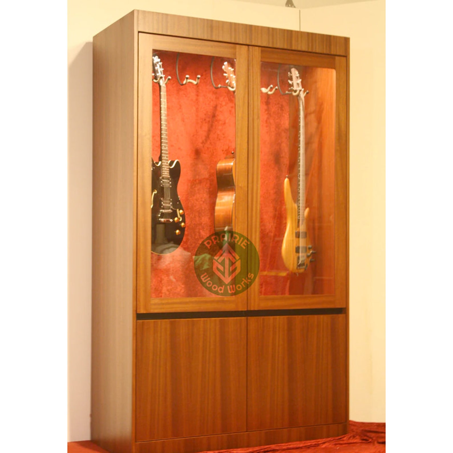 FREE Shipping Guitar Display Case Made to Orderunfinished Raw WOOD Etsy