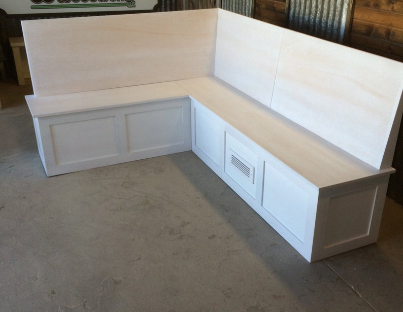BanquetteCorner Bench Seat with BackrestRaw and Unfinished Etsy