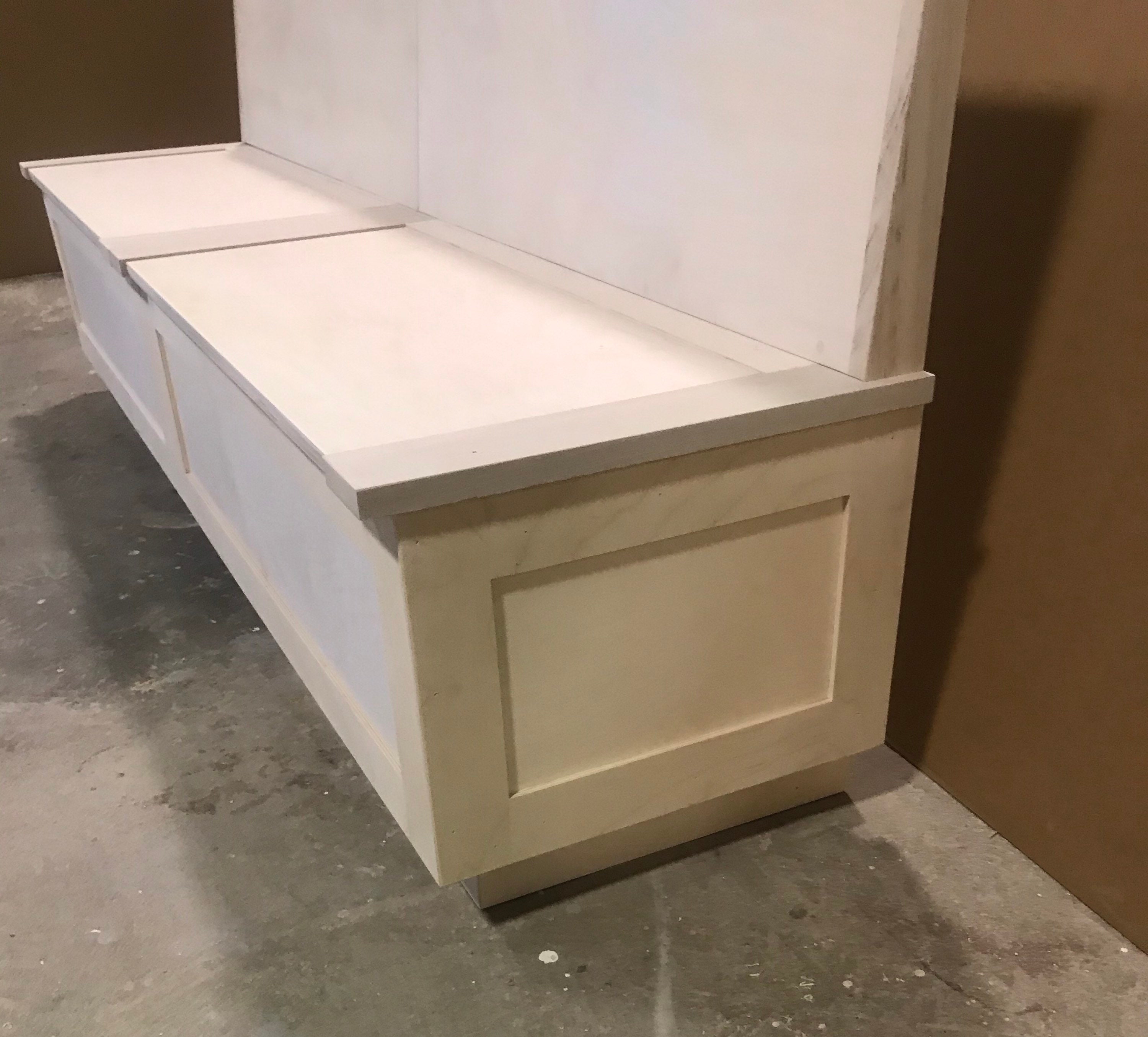 UNFINISHED Banquette Bench Seat with Storage Raw no stain Etsy