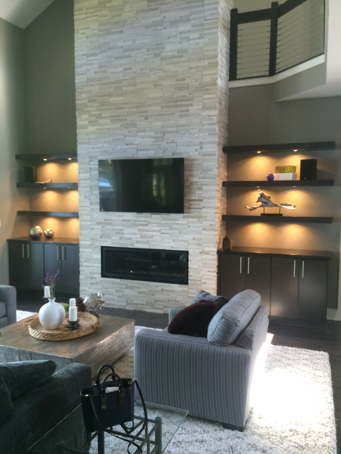 Floating Shelf with LED lights Etsy