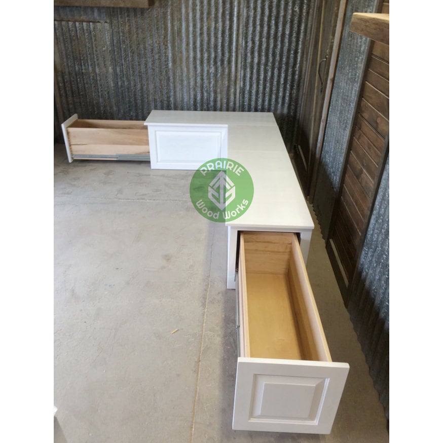 Banquette Corner Bench Seat With Storage Drawers Raw Unfinished Banquette Corner Bench Seat With, Unfinished Storage Bench With Drawers