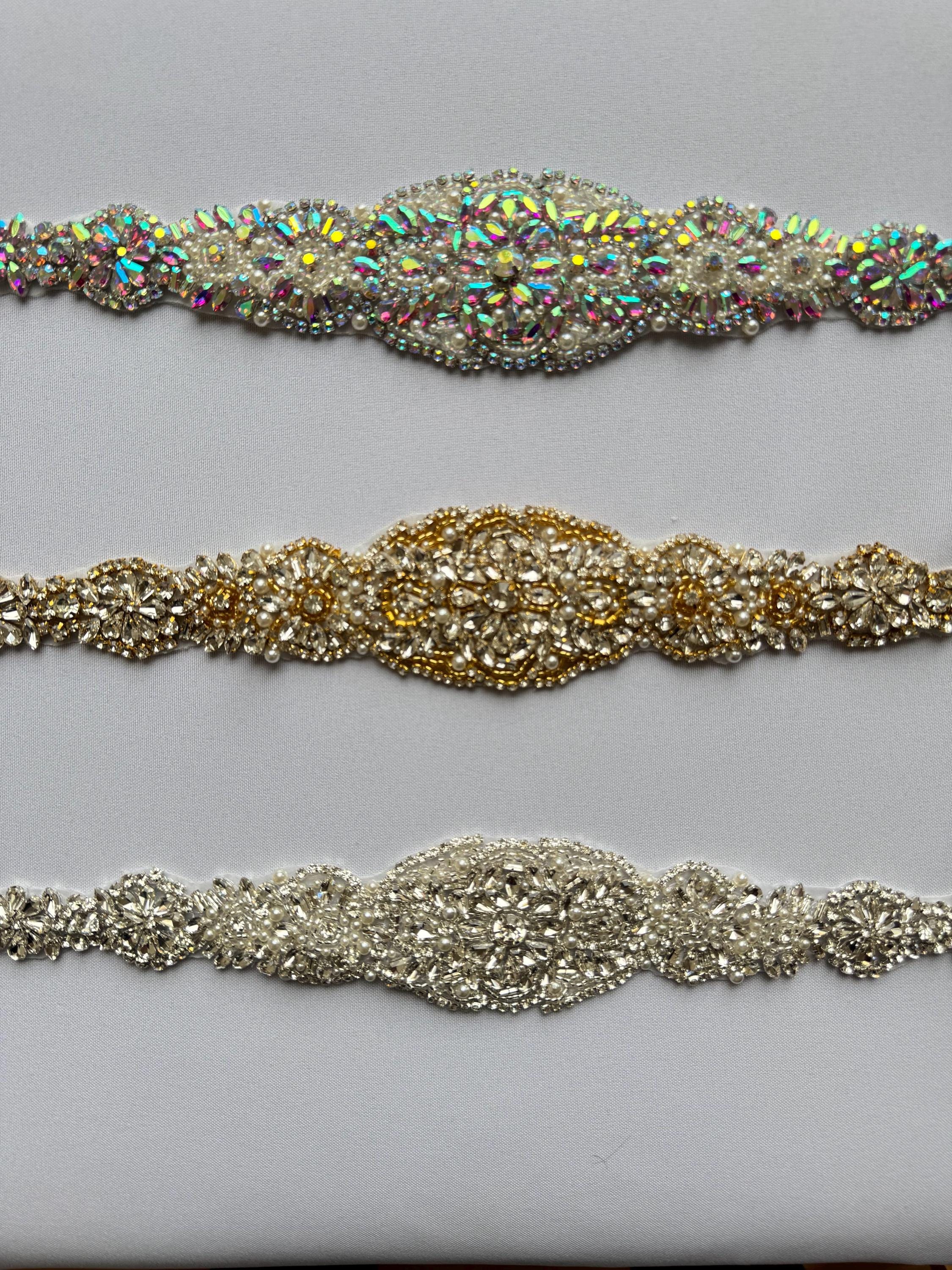 Gold Silver Sequin Beaded Rhinestone Ornate  Cummerbund Wedding Belt Size M New Cummerbund Belt Gold - Etsy main image 3