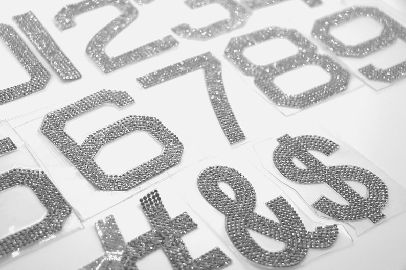 Rhinestone Alphabet Applique: DIY Crystal Letters, Numbers, Symbols - Etsy