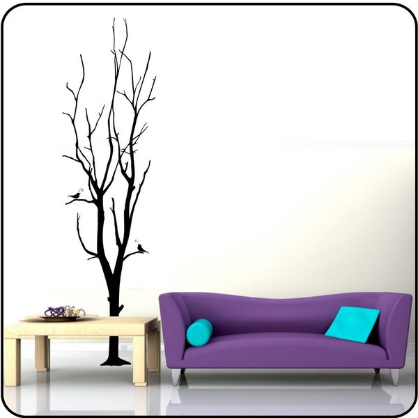 7ft Winter Bare Branch Tree Removable Vinyl Wall Decal Decor