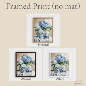 Blue Hydrangea Flower Painting Vintage Floral Print French Farmhouse Cottagecore Decor Grandmillennial Art Wall Decoration New Home Gift Art image 16