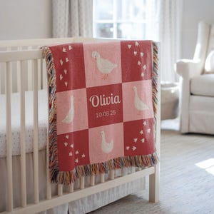Gans Benutzerdefinierte Name Decke Geschenk Idee neue Baby Mädchen Kinderzimmer Dekor Rosa Baby Decke werfen für Schlafzimmer Dekoration Geschenk personalisierte Baby Name