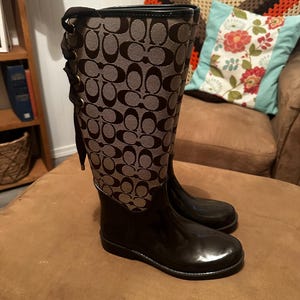 Coach Rain Boots - Etsy