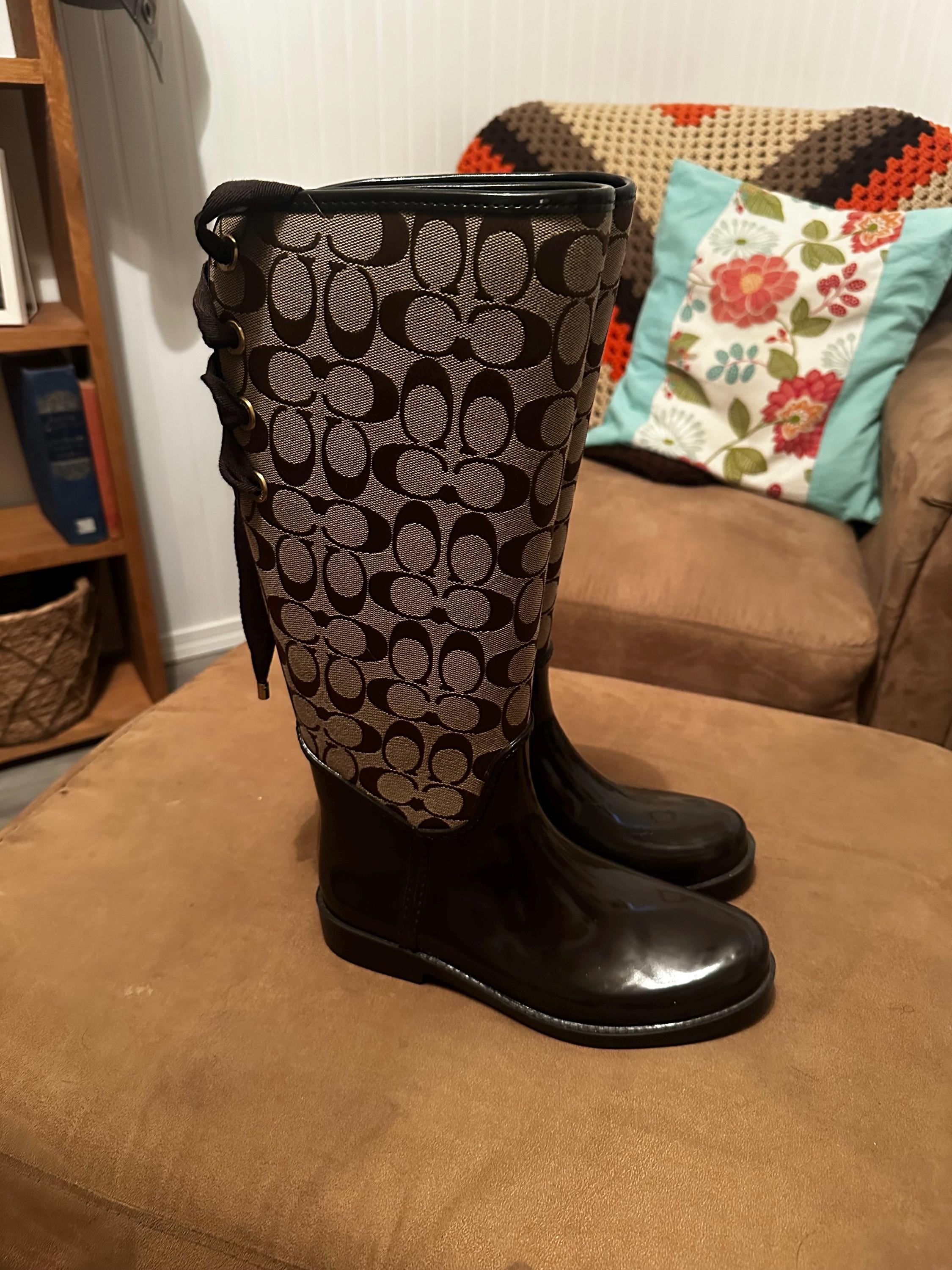 Coach Rain Boots - Etsy