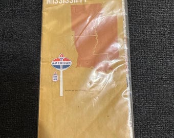 1969 Standard Oil Arkansas Louisiana Mississippi Highway Travel Road Map US